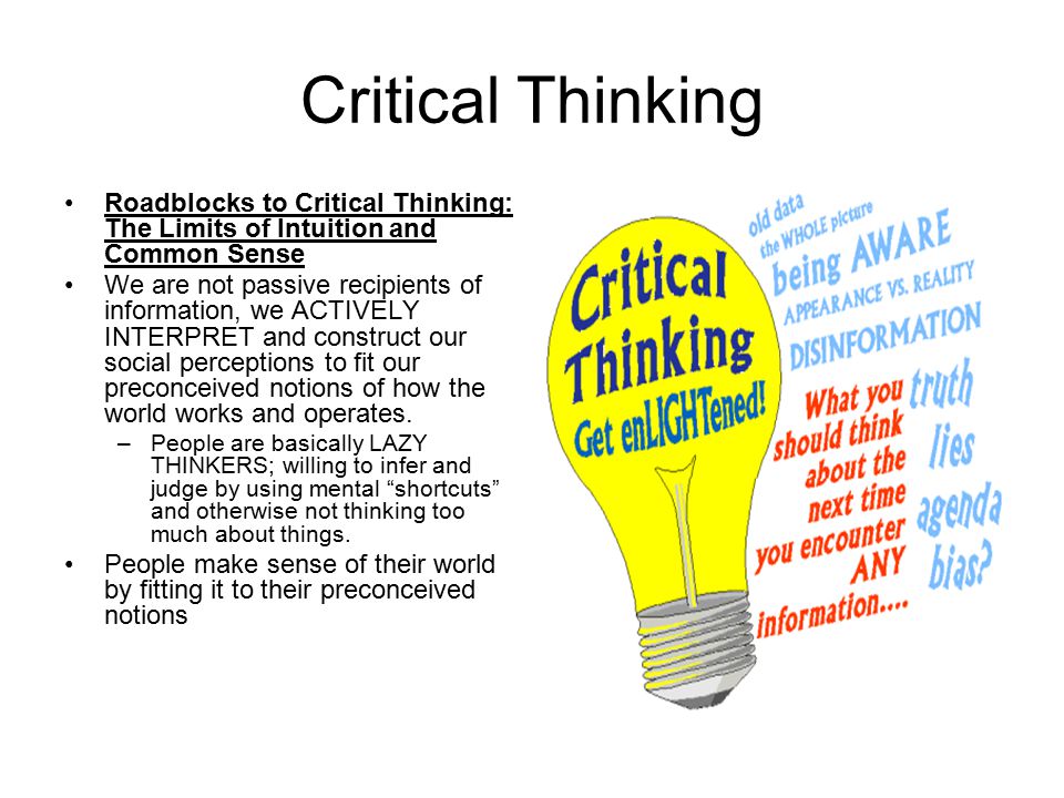 Critical thinking science questions